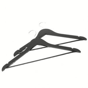 Coat Hangers Pants Bar Nature 360 Degree Swivel <b>Hook</b> Hangers <b>Black</b> Wooden Hangers for Clothes - Product Image 2
