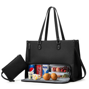 Sac fourre-tout portable en cuir PU pour femme, nouvelle collection, grande capacité, multifonctionnel, sacoche d'ordinateur, sac à bandoulière - Product Image 6