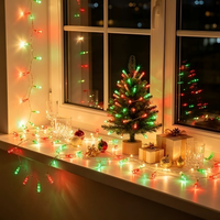 Guirlandes lumineuses LED rouge et verte pour Halloween, 20 m, indice de protection IP65, pour jardin, patio, cheminée, fête, décorations de vacances
