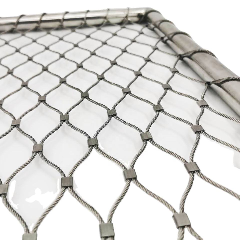 316 Stainless Steel Wire Rope Mesh Inox Cable Green Wall Balustrade Zoo ...