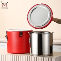 Seau isotherme rond en acier inoxydable de grande capacité (4-60L) pour fêtes et pique-niques, boîte de rangement et glacière