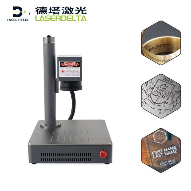 20W/30W/50W Engraving Stainless Steel Copper Plate Etching Metal Laser Jewelry Engraver Machine/UV Laser Glass Marking Machine