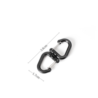 Petit mousqueton portable multifonctionnel rotatif à 360 degrés avec clip pour sac à dos, idéal pour le camping en extérieur