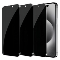 Protection d'écran en verre trempé pour iPhone 15 Pro Max, anti-espionnage, 9H, anti-rayures, anti-explosion, protecteur d'écran