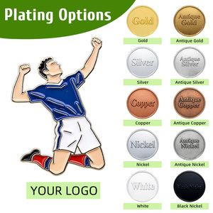 Pins Personalizados de Artículos Promocionales para Fanáticos del Fútbol, Insignias de Clubes de Fútbol al por Mayor, Números de Jugador en Camisetas, Pegatinas Metálicas para Teléfonos para Zonas de Fanáticos - Product Image 3