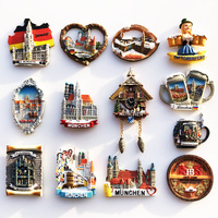 ODM Allemagne Ville Paysage Souvenir Réfrigérateur Aimant Berlin Munich Hambourg Brême Mayence Francfort Cologne Résine Réfrigérateur Aimant