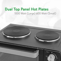 Four de cuisine à convection avec deux plaques chauffantes, grand four électrique