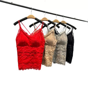 Chaleco cálido de estilo uniforme con base gruesa y diseño de pedrería, para mujer, largo, con tirantes, de encaje y terciopelo, con <span class=keywords><strong>espalda</strong></span> hermosa y diseño Pure Desire - Product Image 5