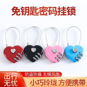 N703 Combination Wire Rope <b>Lock</b> 45mm Length 3mm Diameter Resettable Travel <b>Lock</b> For Backpack - Product Image 5