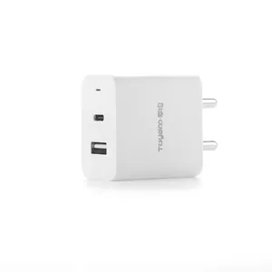 India Plug 1Type C Port 5V 3A & 1USB Port 5V 2.4A Total 24W BIS Certified Charger without PD