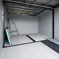 Bâtiment à structure en acier avec volet roulant électrique pour garage de stationnement domestique préfabriqué