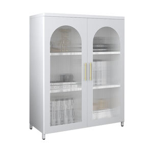 Armadio ad alto aspetto armadio con porta in vetro a tutta altezza armadio a 2 ante per <span class=keywords><strong>oggetti</strong></span> per la casa armadio alto in acciaio per la casa - Product Image 6