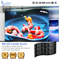 Écran LED flexible incurvé RX Creative P2.5 pour intérieur, module numérique souple SMD pour mur vidéo, idéal pour les scènes commerciales