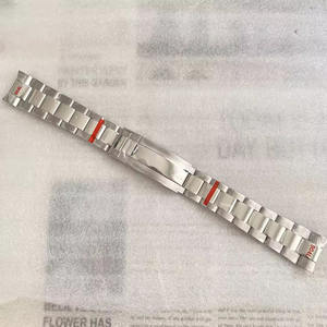 Accessori per orologi, cinturino in acciaio, fibbia, 316L nero verde acqua fantasma 20mm tinta unita acciaio pieghevole catena orologio - Product Image 6