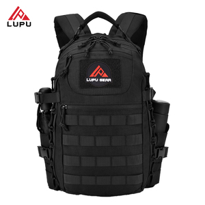 Sac rond LUPU taille moyenne en nylon, système MOLLE, fermeture éclair, unisexe, souple avec porte-bouteilles - Product Image 1