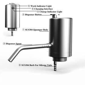 Cooliter Mini Xách Tay Điện Nước Soda Nước Trái Cây Uống Tap Bơm Dispenser Cho Hộ Gia Đình - Product Image 5