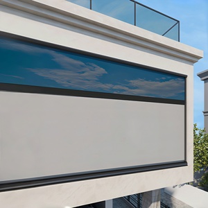 Stores solaires inversés électriques télécommandés, coupe-vent, imperméables, anti-UV, anti-éblouissement <span class=keywords><strong>pour</strong></span> balcon, patio et fenêtre - Product Image 1
