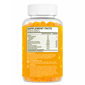 Gummies au Curcuma et Fer, Complément Herbal, Multiples Vitamines et Minéraux, Biotine, Acide Folique, 60 Comprimés - Végétalien, Biologique, Sans Gluten, Pour Adultes - Product Image 4