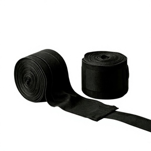 Bandages de boxe noirs auto-adhésifs élastiques pour hommes et femmes, soutien des mains pour l'entraînement et la remise en forme - Product Image 1