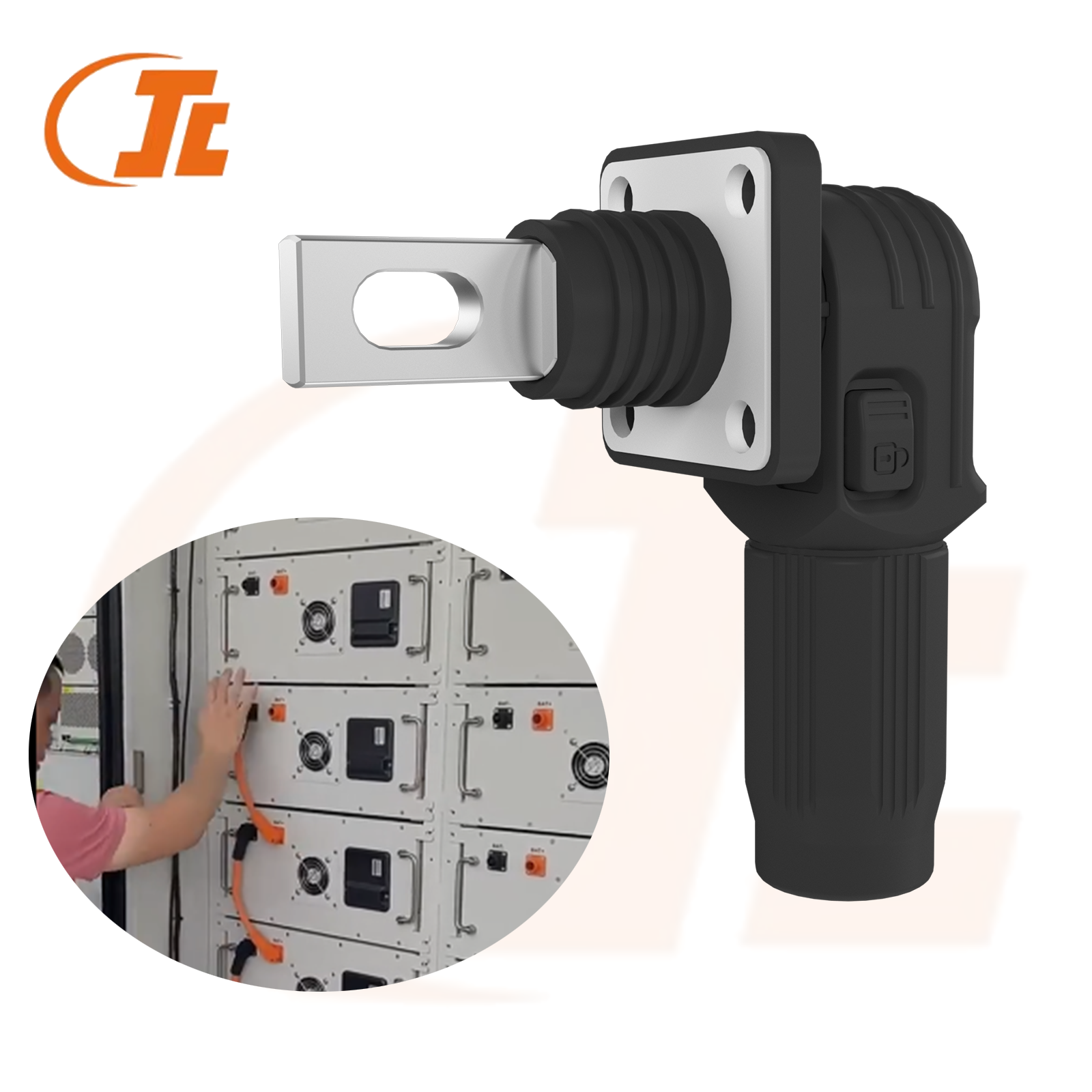 Type à trou traversant-fiche+prise-noir