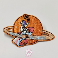 Patch de broderie en tissu personnalisé crochet et boucle thermocollants à coudre bordure découpée à chaud