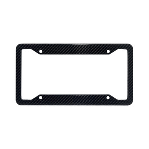 Marco de matrícula de fibra de carbono genuina, especificaciones de EE. UU., soporte para automóvil/motocicleta eléctrica, ligero. - Product Image 1