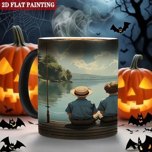 Mug en céramique noir givré 11oz, tasse magique thermosensible, cadeau pour invités de fête d'anniversaire - Product Image 6