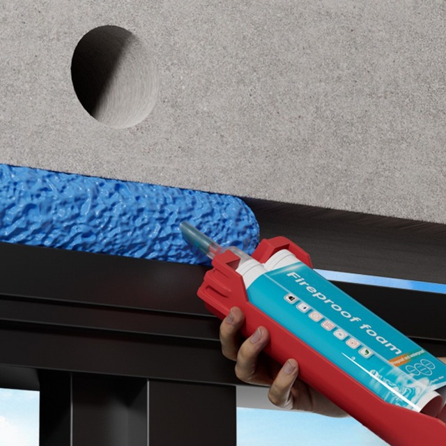 High-Strength Self-Extinguishing Silicone Foam Glue Fireproof Waterproof Engineering Special for Filling Holes Factory Wholesale