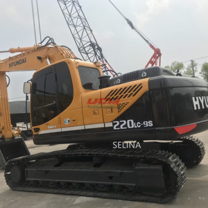 Excavatrice sur chenilles Hyundai 220LC-9s d'occasion de haute qualité, 22 tonnes, pelle d'occasion avec vanne hydraulique Kawasaki à vendre - Product Image 3