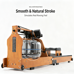 <span class=keywords><strong>Rameur</strong></span> à eau pliable en bois massif, rangement <span class=keywords><strong>vertical</strong></span>, résistance à l'eau, entraînement cardio en intérieur, équipement de fitness pour salle de sport - Product Image 4