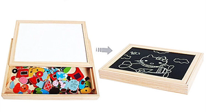 Nuevos juguetes Montessori de madera para niños, aprendizaje educativo magnético de tablero de dibujo, juego de rompecabezas de madera para niños - Product Image 6