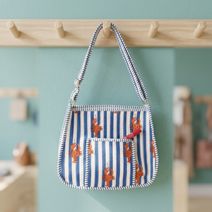 Sac à bandoulière en coton imprimé à la main style bohème pour femme, sac fourre-tout matelassé léger avec fermeture éclair pour usage quotidien - Product Image 1