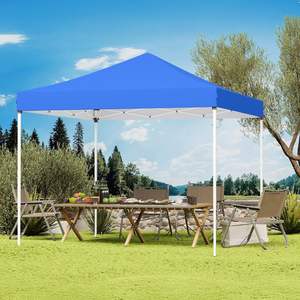 Auvent Pop-Up, Tente de Plage Robuste, Abri Solaire pour Fêtes, Événements, Camping, Extérieur, Tissu Bleu Imperméable Revêtu de PU 420D - Product Image 4