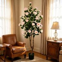 Fleurs artificielles nordiques en gros, faux camélias, bonsaïs, plantes en tissu, cadeaux de la Saint-Valentin, décorations de Noël
