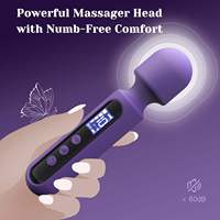 Heißer G-Punkt AV-Stab-Massagegerät Vibrator-Set mit austauschbaren 3 Köpfen, LCD-Display, 10 Frequenzen – AV-Stab-Vibrator für weibliches Vergnügen