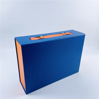 Boîte cadeau en carton rigide pliable magnétique, recyclable, avec logo personnalisé, impression quadricolore, finition mate gaufrée