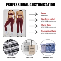 Ensemble 2 pièces personnalisé avec logo – Nouvelle collection de vêtements de sport effet seconde peau : Legging moulant et brassière color block pour femme
