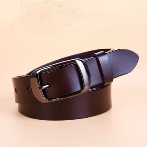 Robe vintage pour femme GB20, ceinture en cuir de vache véritable noir, marron, café, blanc, largeur 3 cm, longueur 110 cm à 115 cm - Product Image 6
