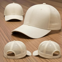 Casquette Trucker Unisexe en Maille à 6 Panneaux, Fermeture Arrière Ajustable, Couleur Unie, Chapeau Décontracté Respirant, Style Adulte Printemps-Été