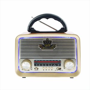 Radio Portátil de Diseño Moderno y Vintage, Reproductor MP3 Recargable de ABS, AM/FM, >5000mAh, Salida de 5W, Altavoz Inalámbrico BT Integrado, LED - Product Image 6