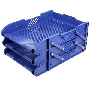 Organizador de Escritorio de Oficina de 2 y 3 Niveles, <span class=keywords><strong>Bandeja</strong></span> de Plástico para <span class=keywords><strong>Documentos</strong></span> A4 - Product Image 4
