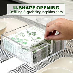 Yüksek kalite lüks şeffaf akrilik peçete tutucu akrilik peçete tepsi doku kutusu ev & otel kullanımı için - Product Image 4