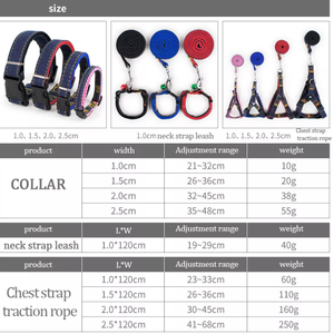 Pet Jeans Memimpin Tali Koboi Nilon Yang Kuat Kucing Kerah Anjing - Product Image 3