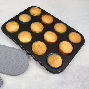 Hot Sell 12 Tassen Antihaft-Metall Edelstahl form Eierkuchen Backform Muffin Kuchen form Backen Kuchen Werkzeuge Tablett Pfanne - Product Image 3