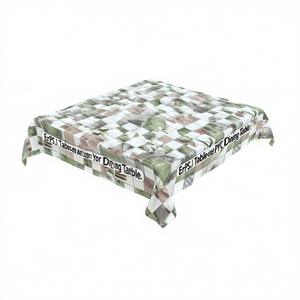 Erpsl <b>Tablecloth</b> 1.4x20m PVC Printed Yarn <b>Checkered</b> Design For Dining Table - Product Image 2