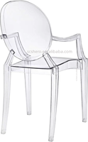 Fauteuil de salle à manger empilable en acrylique, style moderne et élégant, vintage, taille personnalisée, couleur transparente, pour hôtels, banquets, anniversaires