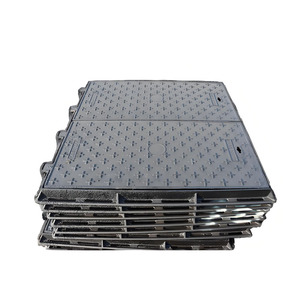 <strong>1000X1000</strong> Ductile Cast Iron Square Rectangle <strong>Manhole</strong> <strong>Cover</strong> Black Engineer Grade Airports Roadway EN124 D400 Standard Zhen Han - Product Image 2