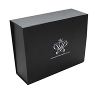 Boîte cadeau noire personnalisée avec logo, marquage en feuille métallique et finition mate pour lunettes et vente en gros de cadeaux