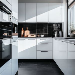 Gabinete de Cocina Moderno de Madera Maciza Modular Personalizado de Lujo - Marca OE HOME Diseño Completo de Almacenamiento Completo - Product Image 3