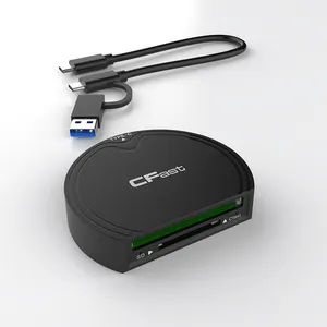 Lector de tarjetas 2 en 1, USB 3,0, CFast, Compatible con CFast/SD/SDHC/SCXC/MMC Micro